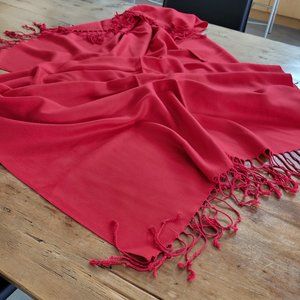 Beautiful Red Pashmina 67" long and 54" wide